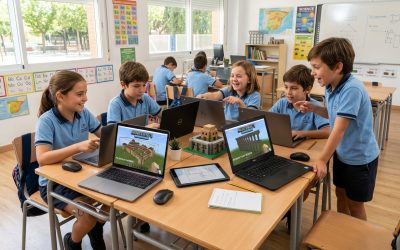 Minecraft Education en el aula 2026: Cómo los colegios españoles enseñan historia, ciencia y código con bloques