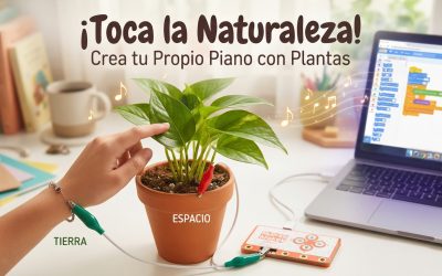 Convertimos una planta en un piano táctil usando una placa Makey Makey y 3 cables